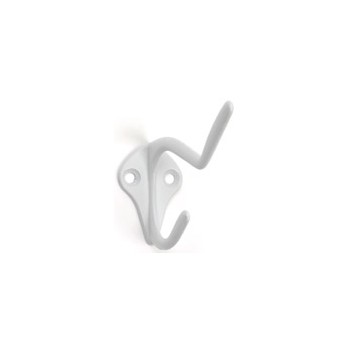Coat and Hat Hook - White