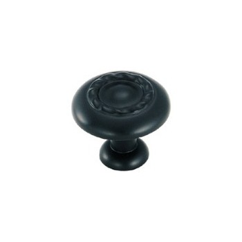 Knob - Flat Black Finish - 1.25 inch