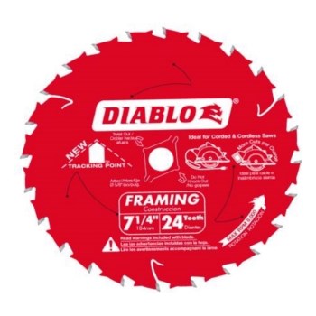 Framing 7 1/4" Blade, Diablo ~ 24T