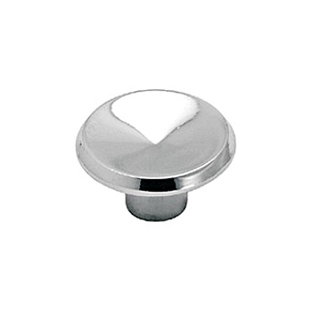 Knob - Chrome Finish - Concave Style - 1.5 inch