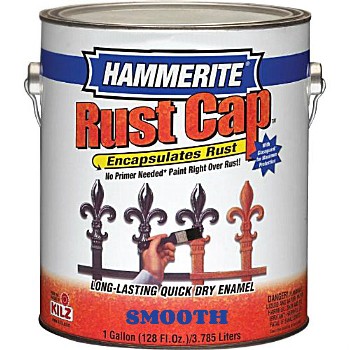 Hammerite Rust Cap Smooth Enamel Finish, Black ~ Gallon