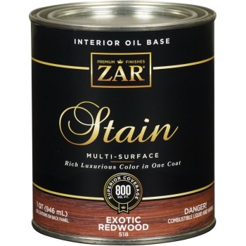 ZAR Oil-Based Interior Wood Stain,  #124 Exotic Redwood ~ Quart