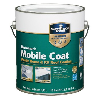 Snow Roof Mobile Home Roof Coat, White ~ Gallon