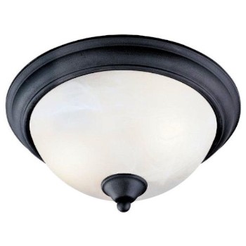 Ceiling Light Fixture, 2 Light Tuscany Design ~ Black