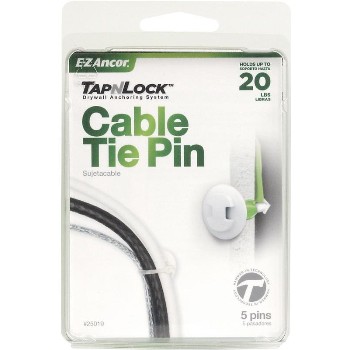 Tap-N-Lock Cable Tie Pin, 20 Lb ~ Pack of 5 