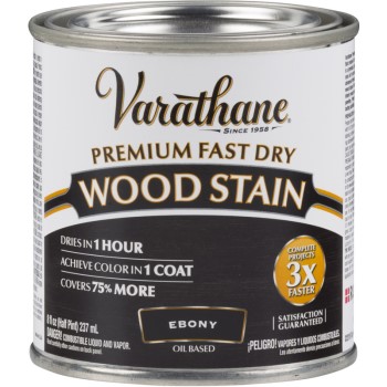 Varathane Premium Fast Dry Interior Wood Stain, Ebony ~ Half Pint