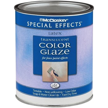 McCloskey Special Effects Latex Translucent Color Glaze, Clear  ~ Quart