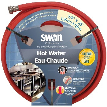 Hot Water Hose ~ 5/8" x 25 ft. 