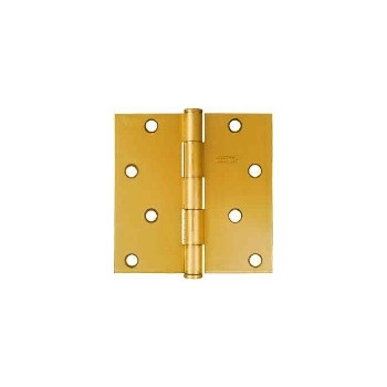 Satin Brass Door Hinge, Visual Pack 512 4 x 4 inches