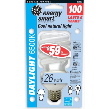 Compact Fluorescent Bulb, Daylight 26 watt 