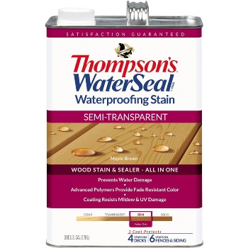 Semi-Transparent Waterproofing Stain, Maple Brown~Gallon
