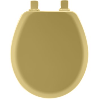 Toilet Seat, Round Molded Wood ~ Harvest Gold