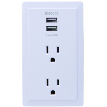 Wall Tap w/ USB ~ 2 Outlets