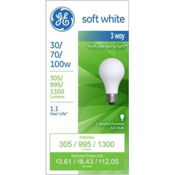 3-Way Bulb, 30/70/100 watt
