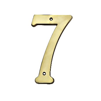 Solid Brass  Number 7 House Number ~ 6" High