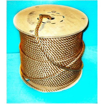 Twisted Brown Rope, Polypropylene ~ 1/2"x 225 ft.