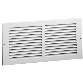 Side Wall Return Air Grille, White ~ 8" x 24"