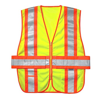 Safety Vest, Hi Viz Lime-Yellow Fits L/XL ~ Class 2