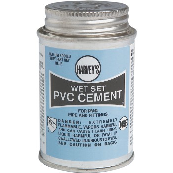 Wet Set PVC Cement, Blue  ~ 1 Pint
