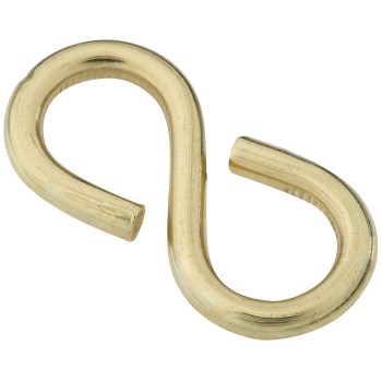 Solid Brass Closed S Hooks ~ 1.25"
