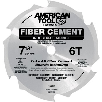 FiberCut Carbide Circular Saw Blade, 6t ~ 7 1/4"