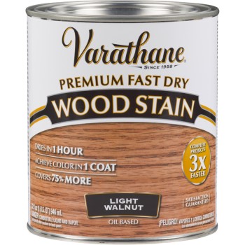 Varathane Premium Fast Dry Interior Wood Stain, Light Walnut ~ Quart
