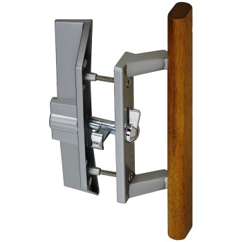 Patio Door Handle Lock Set ~ Aluminum Finish