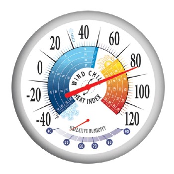 Thermometer ~ Heat Index & Wind Chill,  13.25"