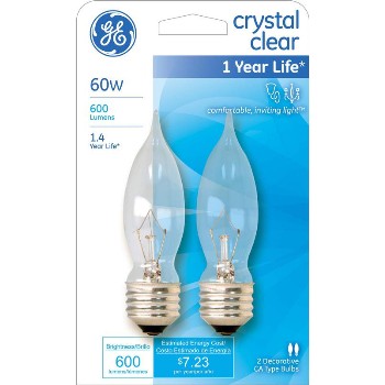 60w Clear Bent Tip Bulb