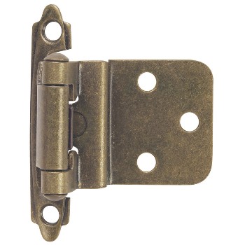 Inset Cabinet Hinge, Antique Brass 3/8 inch
