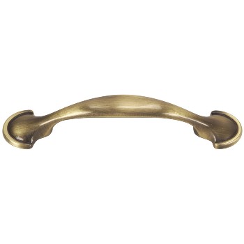 Spoon Cabinet Pull, Antique Brass
