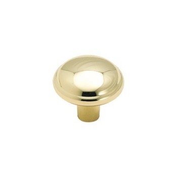 Knob - Polished Brass Finish - 1 1/8 inch