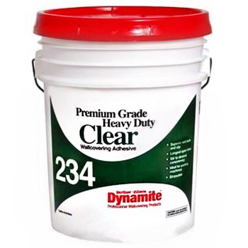 Dynamite 234 Heavy Duty Wallcovering Adhesive, Clear ~ Gallon 