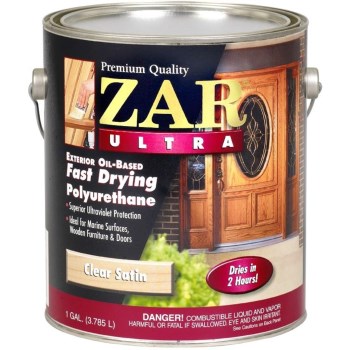 ZAR  Ultra Exterior Oil-Based Polyurethane,  Clear Satin Finish  ~  Gallon