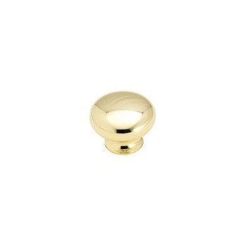 Knob - Polished Brass Finish - 1 1/16 inch