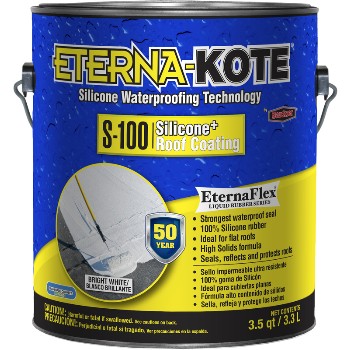 Eterna-Kote Silicone + Roof Coating, White ~ Gallon