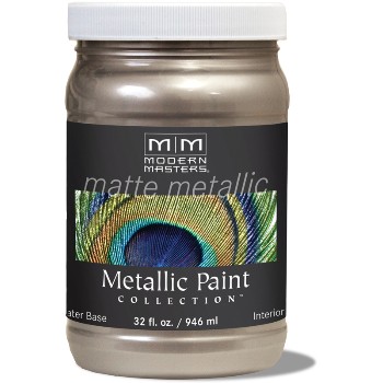 Matte Metallic Paint ~ Warm Silver, Quart