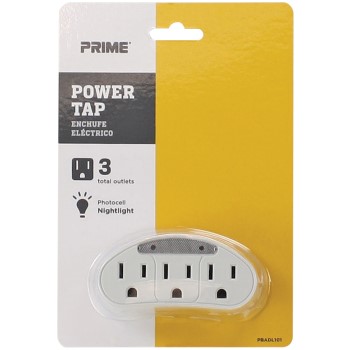 Power Tap With Nightlight ~ 3 Outlet