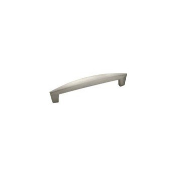 Bow Pull - Contemporary Creased Satin Nickel  128 mm 