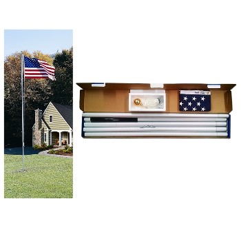 Flag Pole Kit w/20' Aluminum Pole + US Flag