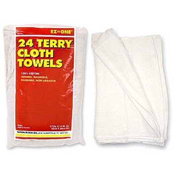 Nation Ruskin  Inc. 42TT24 Terry Cloth Towels - White - 24/Pack Best Price