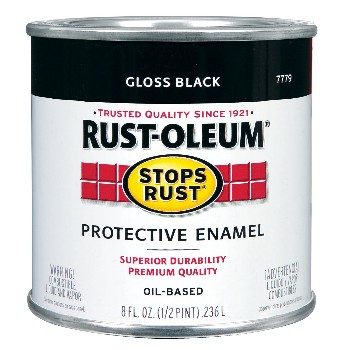 Protective Enamel, Gloss Black Paint ~ 1/2 Pint
