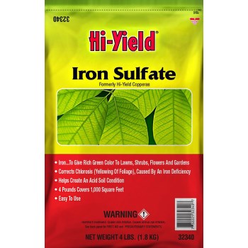 Hi-Yield Brand  Iron Sulfate ~ 4 lb Bag