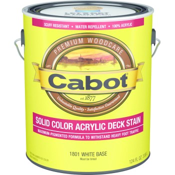 Solid Color Acrylic Deck Stain,  White Base ~ Gallon