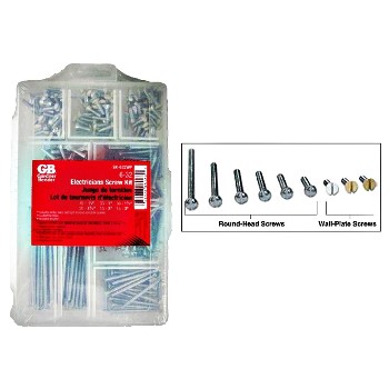 Wall Plate Slotted Round Head Screw Kit