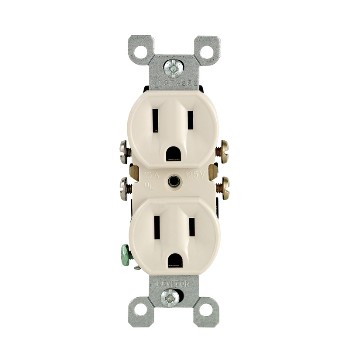 Grounded Duplex Receptacle ~ Light Almond
