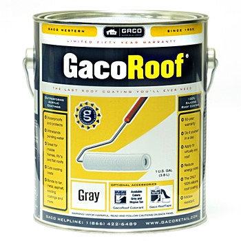 GacoRoof Protective Roof Coating, Gray ~ Gallon