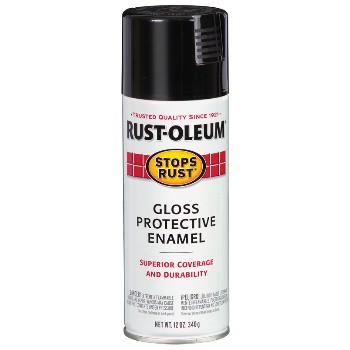 Protective  Enamel, Gloss Black~Spray Cans