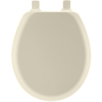 Toilet Seat, Round Molded Wood ~ Biscuit