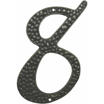 Black House Number - # Eight - 3-3/4" 